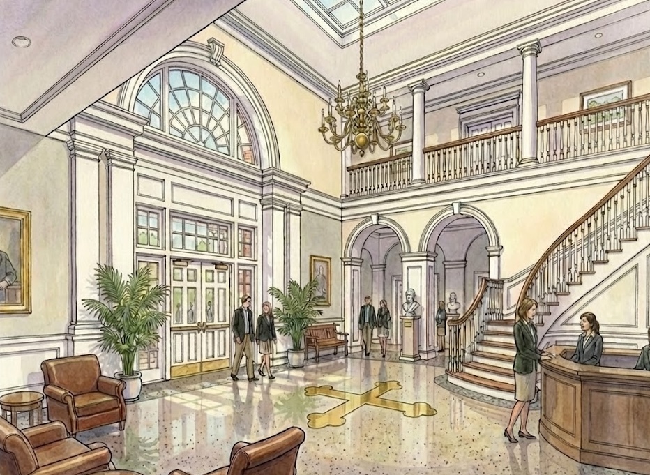 Concept rendering of indoor building
